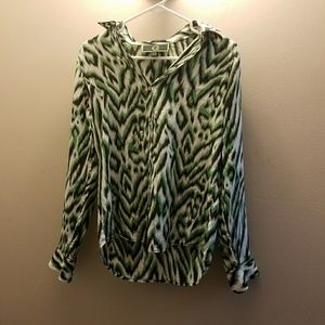 C. Wonder Patterned Silk Blouse